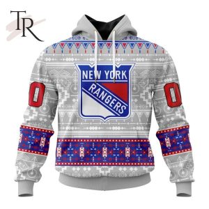 NEW] Customized NHL New York Rangers Special Native Design Hoodie