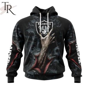 NEW] NFL Las Vegas Raiders Special Horror Skull Art Design Hoodie