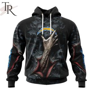 NEW] NFL Los Angeles Chargers Special Horror Skull Art Design Hoodie