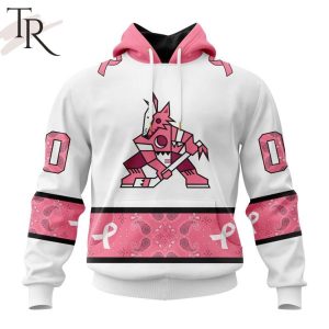 NEW] Personalized NHL Arizona Coyotes In Classic Style With Paisley! IN OCTOBER WE WEAR PINK BREAST CANCER Hoodie