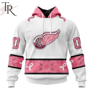 NEW] Personalized NHL Detroit Red Wings In Classic Style With Paisley! IN OCTOBER WE WEAR PINK BREAST CANCER Hoodie