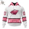 NEW] Personalized NHL Minnesota Wild In Classic Style With Paisley! IN OCTOBER WE WEAR PINK BREAST CANCER Hoodie