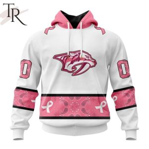 NEW] Personalized NHL Nashville Predators In Classic Style With Paisley! IN OCTOBER WE WEAR PINK BREAST CANCER Hoodie