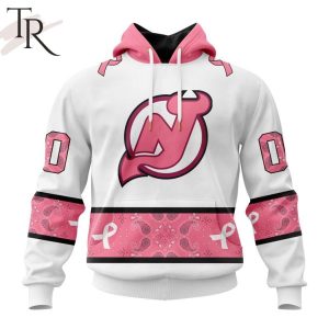 NEW] Personalized NHL New Jersey Devils In Classic Style With Paisley! IN OCTOBER WE WEAR PINK BREAST CANCER Hoodie