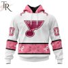 NEW] Personalized NHL St. Louis Blues In Classic Style With Paisley! IN OCTOBER WE WEAR PINK BREAST CANCER Hoodie