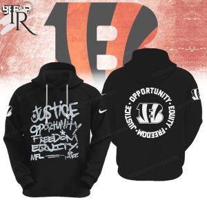 NFL Cincinnati Bengals Justice Opportunity Equity Freedom Hoodie