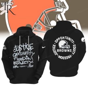 NFL Cleveland Browns Justice Opportunity Equity Freedom Hoodie