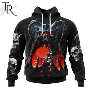 NFL Cleveland Browns Special Skull Art Design Hoodie