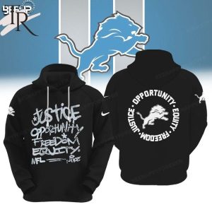 NFL Detroit Lions Justice Opportunity Equity Freedom Hoodie