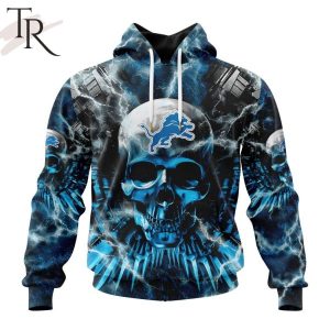 NFL Detroit Lions Special Expendables Skull Design Hoodie