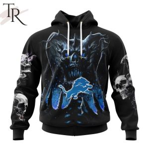 NFL Detroit Lions Special Skull Art Design Hoodie