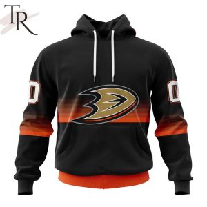 NHL Anaheim Ducks Special Black And Gradient Design Hoodie