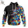 NHL Anaheim Ducks Special Black Autism Awareness Design Hoodie