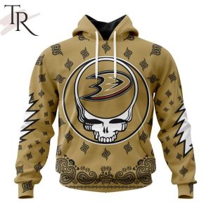 NHL Anaheim Ducks Special Grateful Dead Design Hoodie