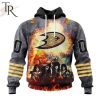 NHL Anaheim Ducks Special Mix KISS Band Design Hoodie