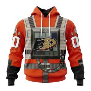 NHL Anaheim Ducks Star Wars Rebel Pilot Design Personalized Hoodie