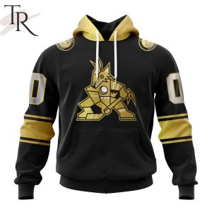 NHL Arizona Coyotes Special Black And Gold Design Hoodie