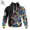 NHL Arizona Coyotes Special Black Autism Awareness Design Hoodie