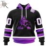 NHL Arizona Coyotes Special Black Hockey Fights Cancer Kits Hoodie