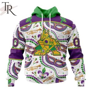 NHL Arizona Coyotes Special Mardi Gras Design Hoodie