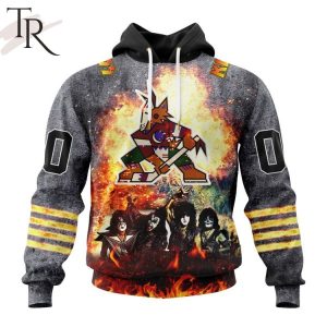 NHL Arizona Coyotes Special Mix KISS Band Design Hoodie