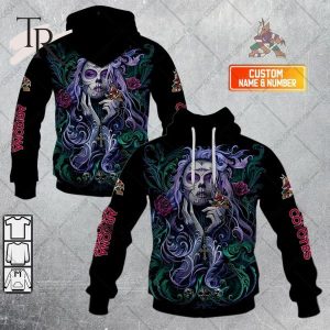 NHL Arizona Coyotes Tattoo Girl Artwork 2023 Unisex Hoodie