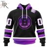 NHL Boston Bruins Special Black Hockey Fights Cancer Kits Hoodie