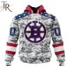 NHL Boston Bruins Special Camo Design For Veterans Day Hoodie