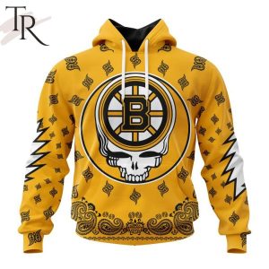 NHL Boston Bruins Special Grateful Dead Design Hoodie