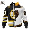 NHL Boston Bruins Special Home Mix Reverse Retro Personalized Kits Hoodie