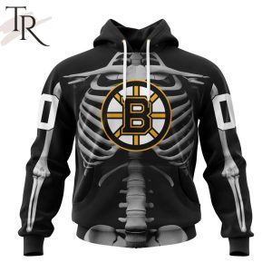 NHL Boston Bruins Special Skeleton Costume For Halloween Hoodie