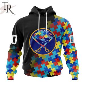 NHL Buffalo Sabres Special Black Autism Awareness Design Hoodie