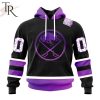 NHL Buffalo Sabres Special Black Hockey Fights Cancer Kits Hoodie