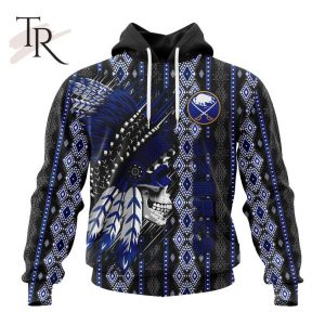 NHL Buffalo Sabres Special Skull Native Design Hoodie