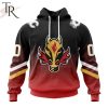 NHL Calgary Flames Personalize New Gradient Series Concept Hoodie