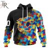 NHL Calgary Flames Special Black Autism Awareness Design Hoodie