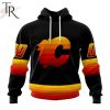 NHL Calgary Flames Special Blackout Design Hoodie