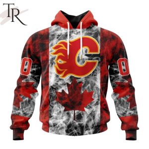 NHL Calgary Flames Special Design For Canada Day Hoodie