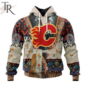 NHL Calgary Flames Special Native Costume Design Hoodie