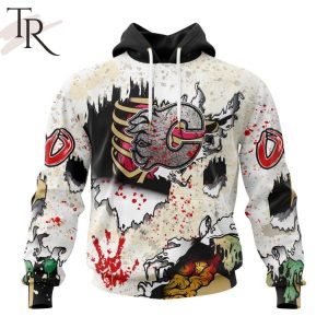 NHL Calgary Flames Special Zombie Style For Halloween Hoodie