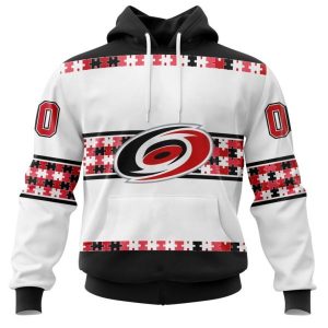 NHL Carolina Hurricanes Autism Awareness Custom Name And Number 3D Hoodie