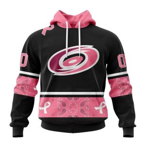 NHL Carolina Hurricanes Personalized Specialized Design In Classic Style With Paisley! WE WEAR PINK BREAST CANCER Hoodie