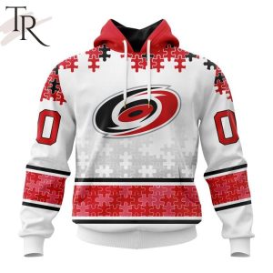 NHL Carolina Hurricanes Special Autism Awareness Design With Home Jersey Style Hoodie