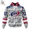 NHL Carolina Hurricanes Special Camo Design For Veterans Day Hoodie