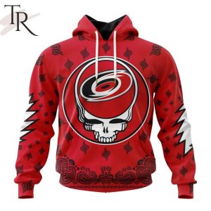 NHL Carolina Hurricanes Special Grateful Dead Design Hoodie