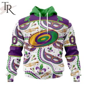 NHL Carolina Hurricanes Special Mardi Gras Design Hoodie