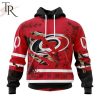 NHL Carolina Hurricanes Specialized Design Jersey With Your Ribs For Halloween Hoodie