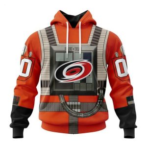 NHL Carolina Hurricanes Star Wars Rebel Pilot Design Personalized Hoodie