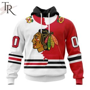 NHL Chicago Blackhawks Personalize 2023 Home Mix Away Hoodie