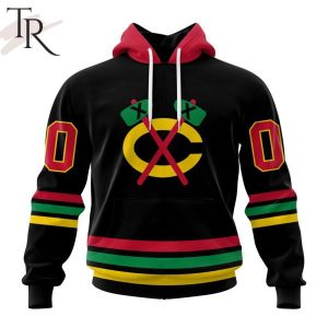 NHL Chicago Blackhawks Special Blackout Design Hoodie